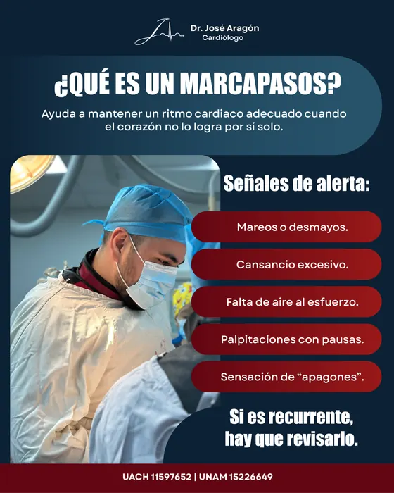 Ejemplo de post educativo de cardiología sobre marcapasos